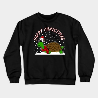 Christmas Tortoise Reptile Nature Lover Wildlife Funny Crewneck Sweatshirt